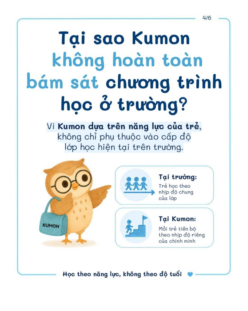 Chương trình Kumon khác gì so với lớp học thêm thông thường